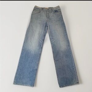GRLFRND Women’s Light Blue Boot Cut High Rise Button Fly Jeans